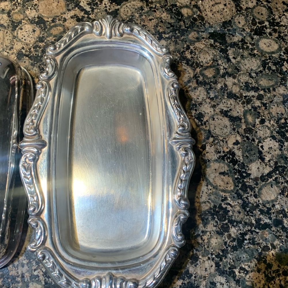 Vintage Silver Plated Baroque Butter Dish no glass insert - Picture 2 of 9